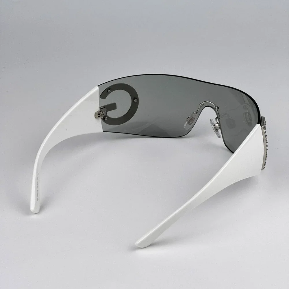 D&G DG2298B 06/87 Sunglasses Light Grey Rimless Pillow Women